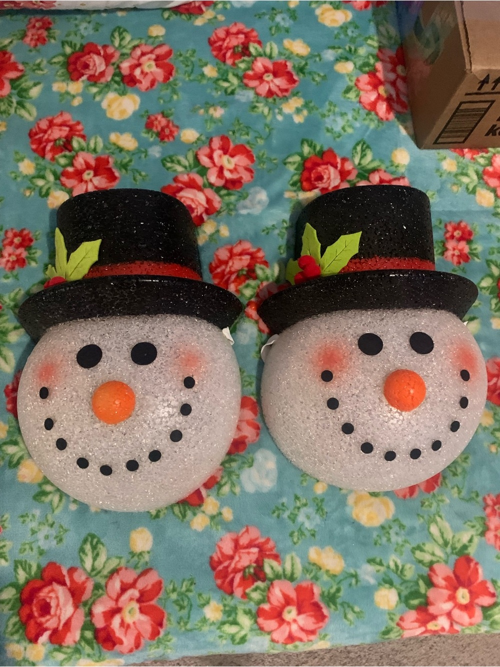 Frosty The Snowman Like Plastic Porch/Garage Light Covers